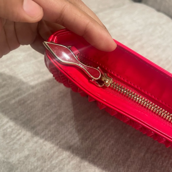 Christian Louboutin Loubiposh Studded Pink Clutch or Shoulder Bag - Picture 14 of 14